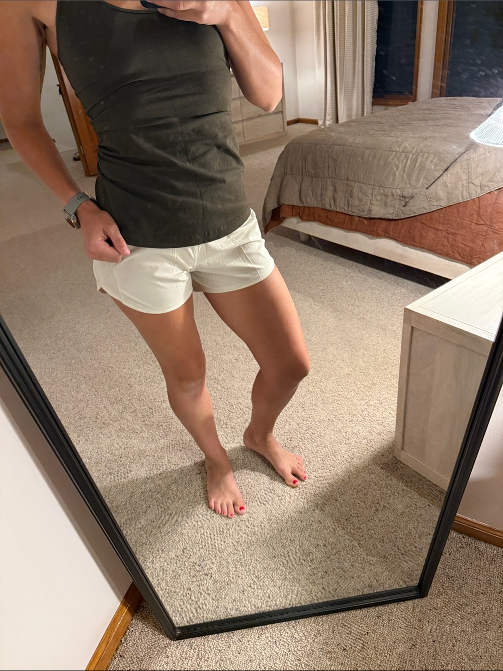 Light yellow lululemon speed up short size 4